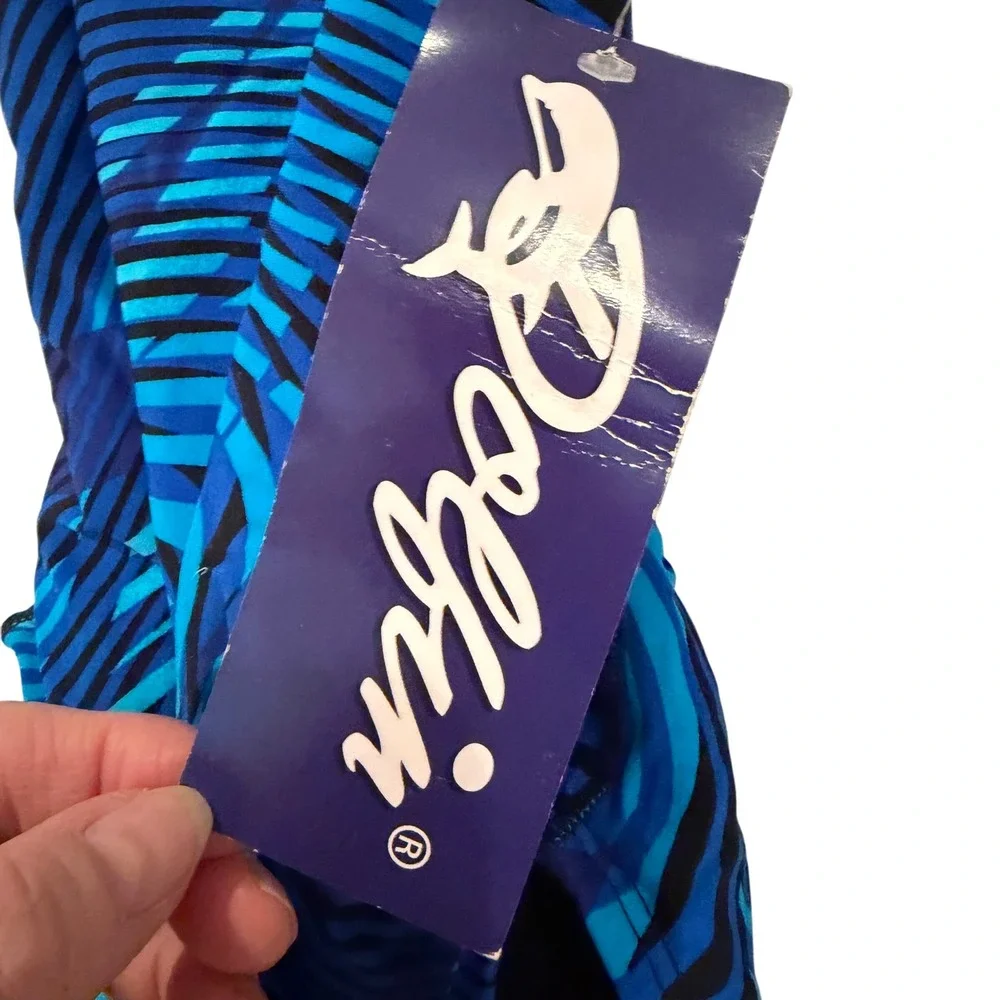 Dolfin Poly Fusion Performance Back Competition Swimsuit Juniors 30 XS‎ Blue NWT